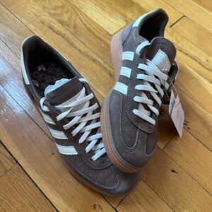 Adidas Brown and White Sneakers